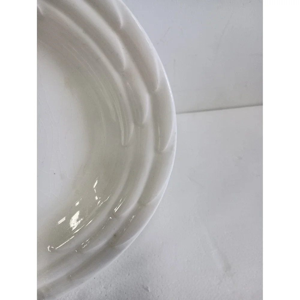 Vintage Floral Oval Serving Platter Large White Orange Flowers Cottagecore
